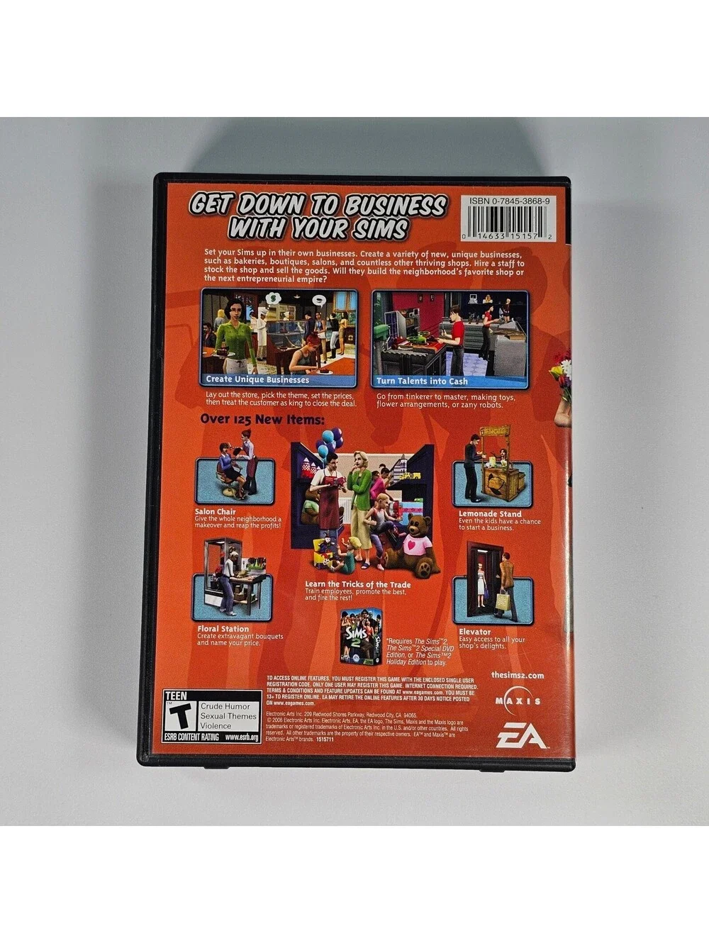 The Sims 2 Open for Business Expansion Pack PC CD-ROM EA Maxis 2006